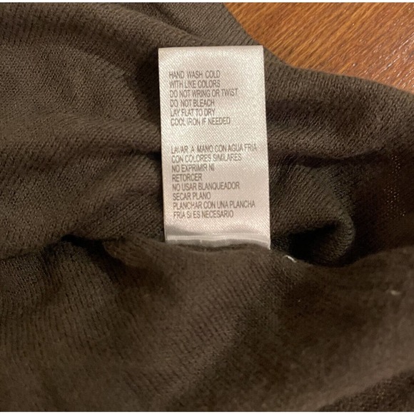 Democracy Womens Green Cotton Sweater Soft Unique Y2K Burnout Fall M Classic - Picture 14 of 14